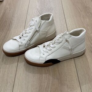 Dolce Vita White and Brown High-Top Sneakers